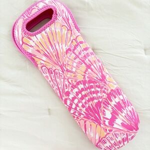 Lilly Pulitzer Pink Seashell Wine Bag Wine Tote Wine Coozie Koozie
